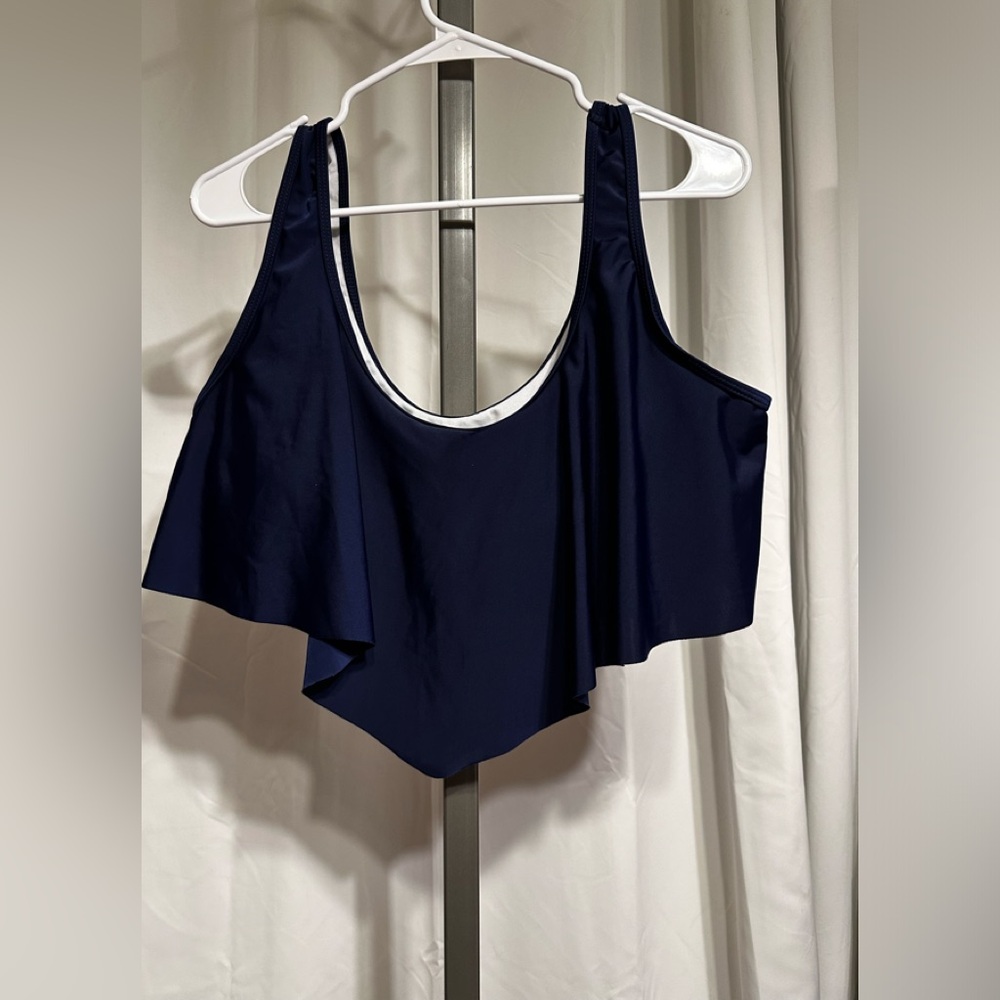 New 2PC Set Navy White Swim Bikini Set